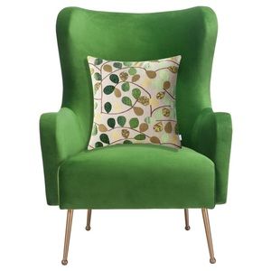 Luxury Home | Jaquard Leaf Print Pillow Cover